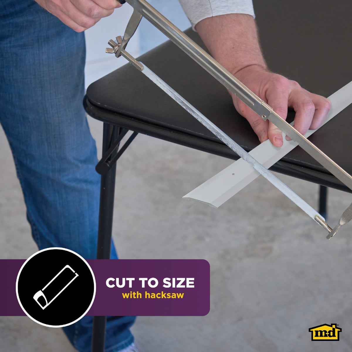 M-D Building Products 1-1/4 In. x 36 In. Polished Aluminum Seam Binder with Screw Nails Image 4