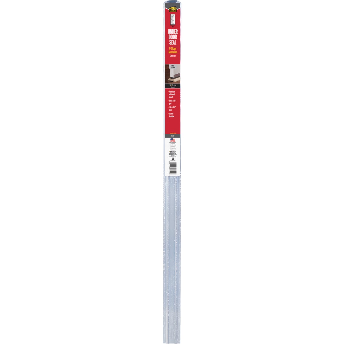 M-D Building Products 1.75 In. W. x 1.625 In. H. x 36 In. L. Aluminum Silver Door Bottom Image 4