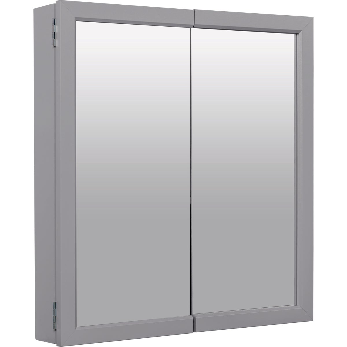 Zenna Home Gray 24 In. W x 26 In. H x 4.5 In. D Bi-View Surface Mount Framed Medicine Cabinet Image 6