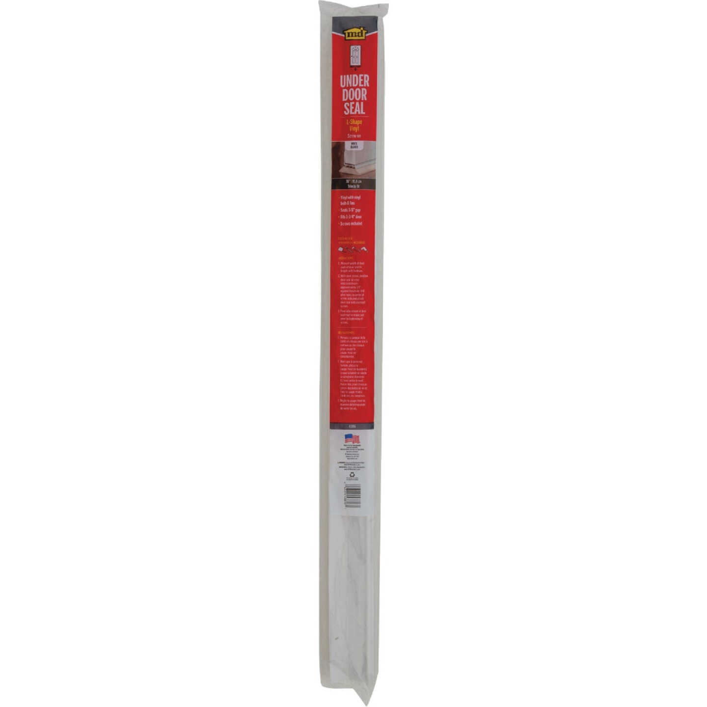 M-D Building Products 2 In. W. x 2 In. H. x 36 In. L. Vinyl White Door Bottom Image 5