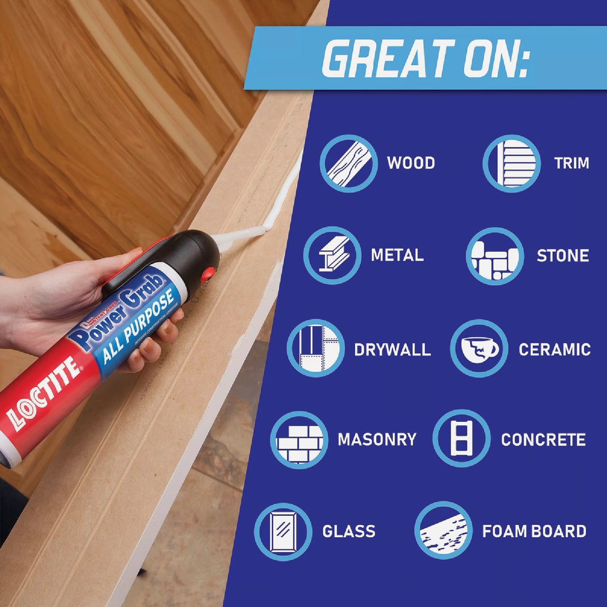 LOCTITE Power Grab Express 7.5 Oz. All-Purpose Construction Adhesive Image 4