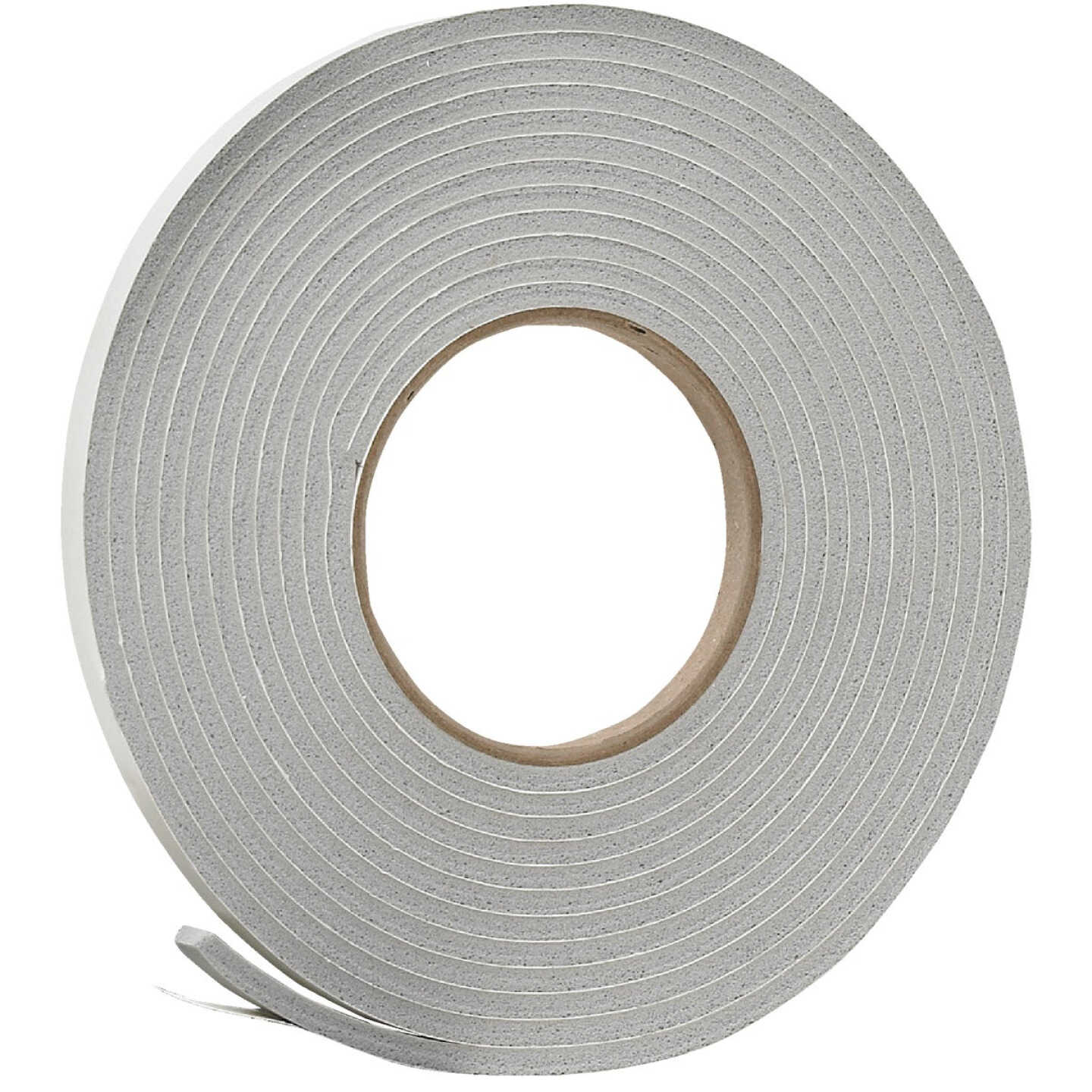 Frost King 3/8 In. Wide x 3/16 In. Thick x 17 Ft. Long Grey Vinyl Foam Weatherstrip Tape Image 1