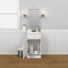 Zenith Zenna Home White 18 In. W x 35 In. H x 16 In. D Shaker Vanity with White Cultured Marble Top Image 2