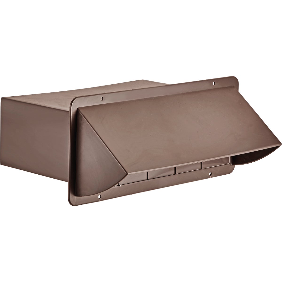Lambro 3-1/4 In. x 10 In. Brown Plastic Kitchen Wall Vent Cap with Damper