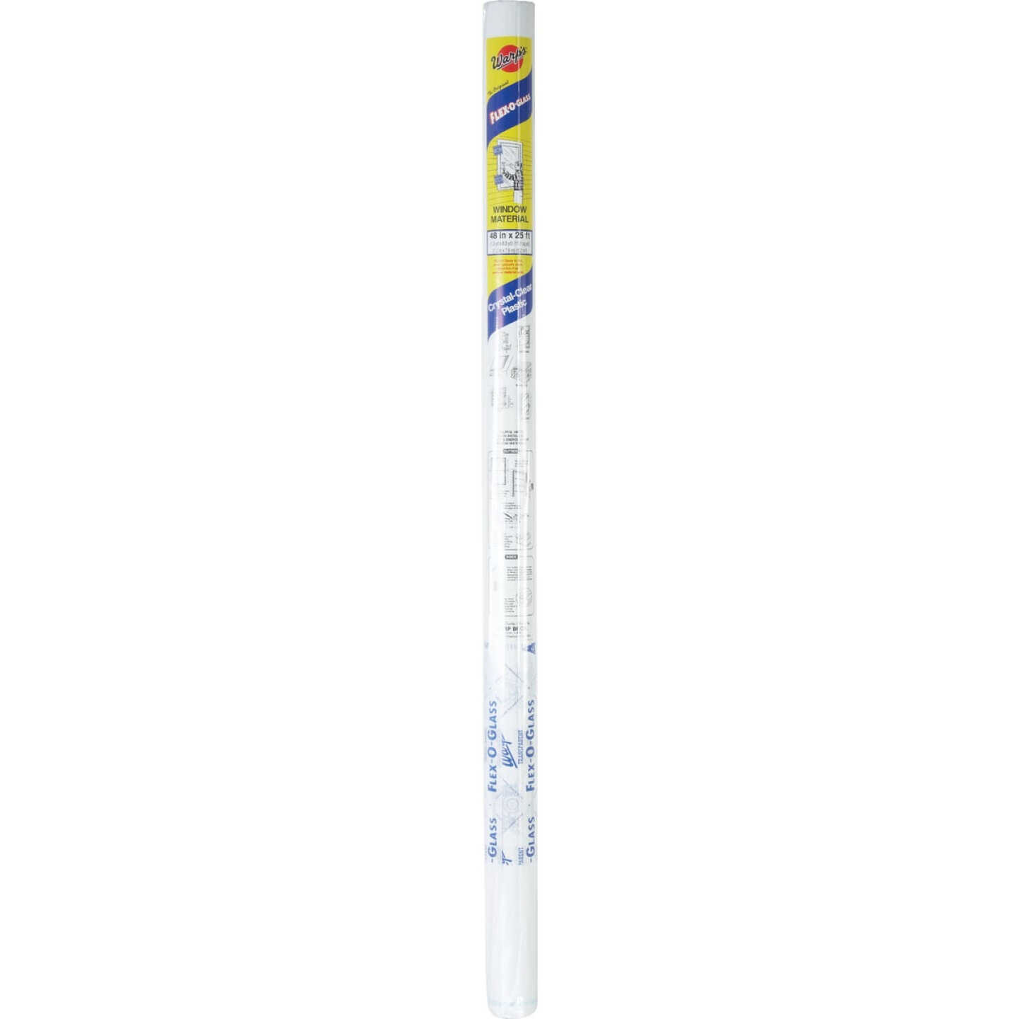Warp's Flex-O-Glass 48 In. x 25 Ft. Clear 4 Mil. Plastic Sheeting Image 1