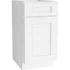 CraftMark Plymouth Shaker 18 In. W x 24 In. D x 34.5 In. H Ready To Assemble White Base Kitchen Cabinet Image 1