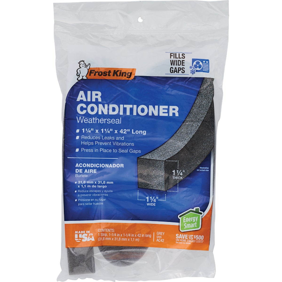 Frost King 42 In. x 1-1/4 In. x 1-1/4 In. Air Conditioning Weatherstrip Image 2