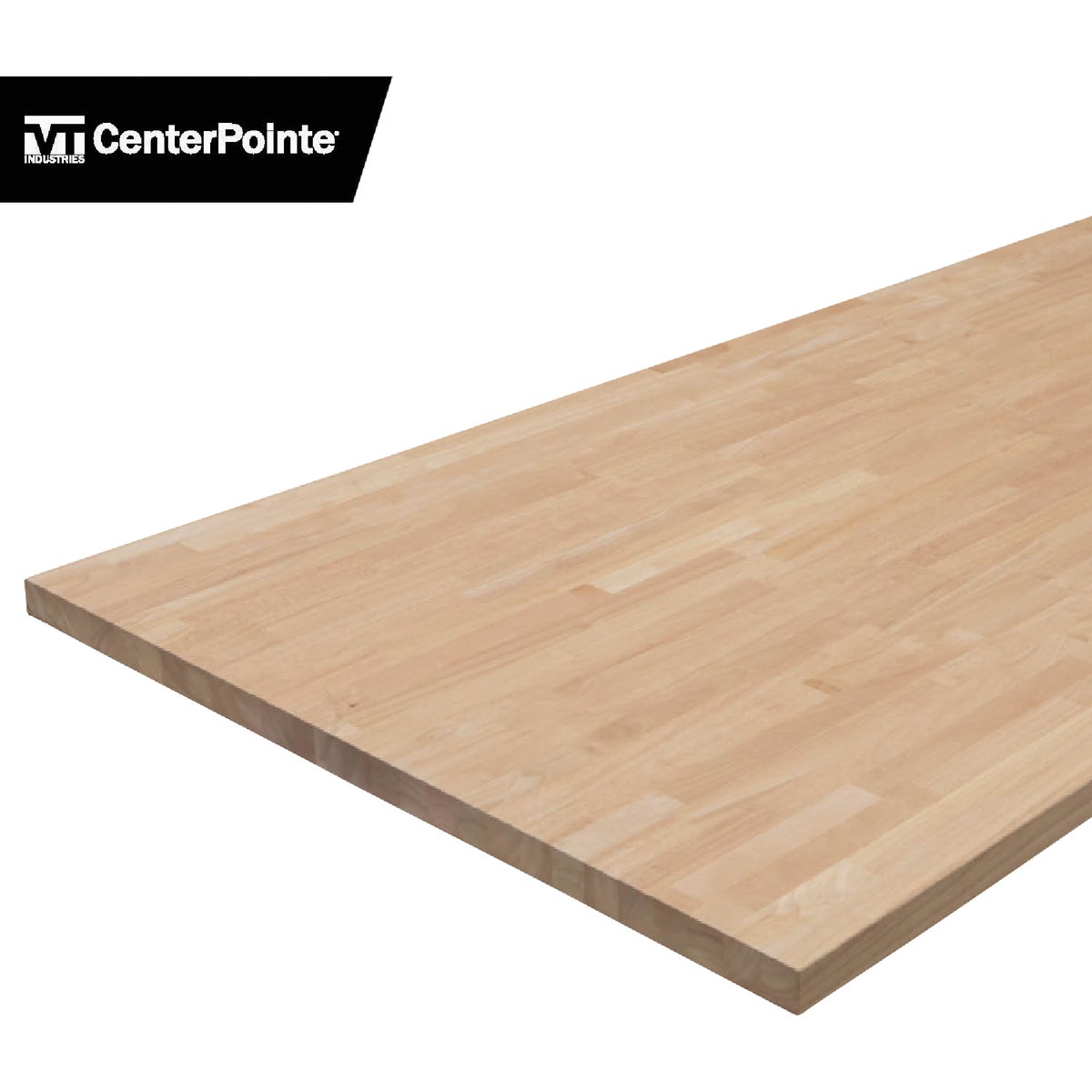 VT Industries CenterPointe 74 In. L x 39 In. D x 1.5 In. T Unfinished Hevea Wood Butcher Block Island Countertop with Square Edge Image 5