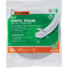 Frost King 3/8 In. W x 1/8 In. T x 17 Ft. L Gray Vinyl Foam Weatherstrip Tape Image 2