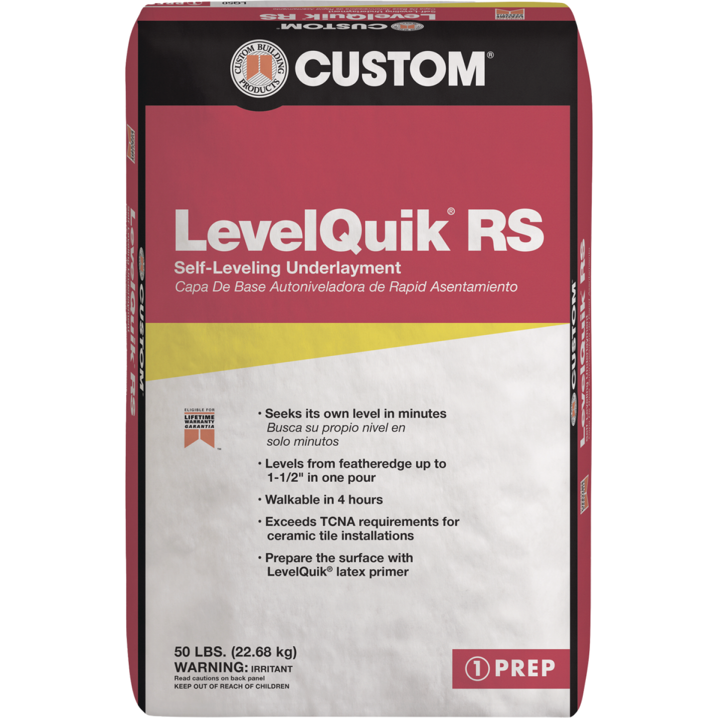 LevelQuik Rapid Set Self-Leveling Floor Patch & Leveler, Gray, 50 Lbs. Image 1