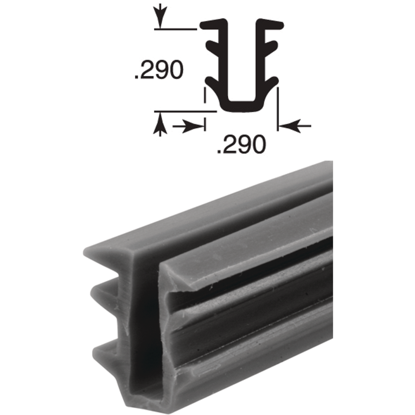 Prime Line 19/64 In. Glass Glazing Channel Image 1