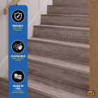 M-D Building Products 1-1/8 In. X 1-1/8 In. X 36 In. Pewter Aluminum Stair Edging with Screw Nails Image 5