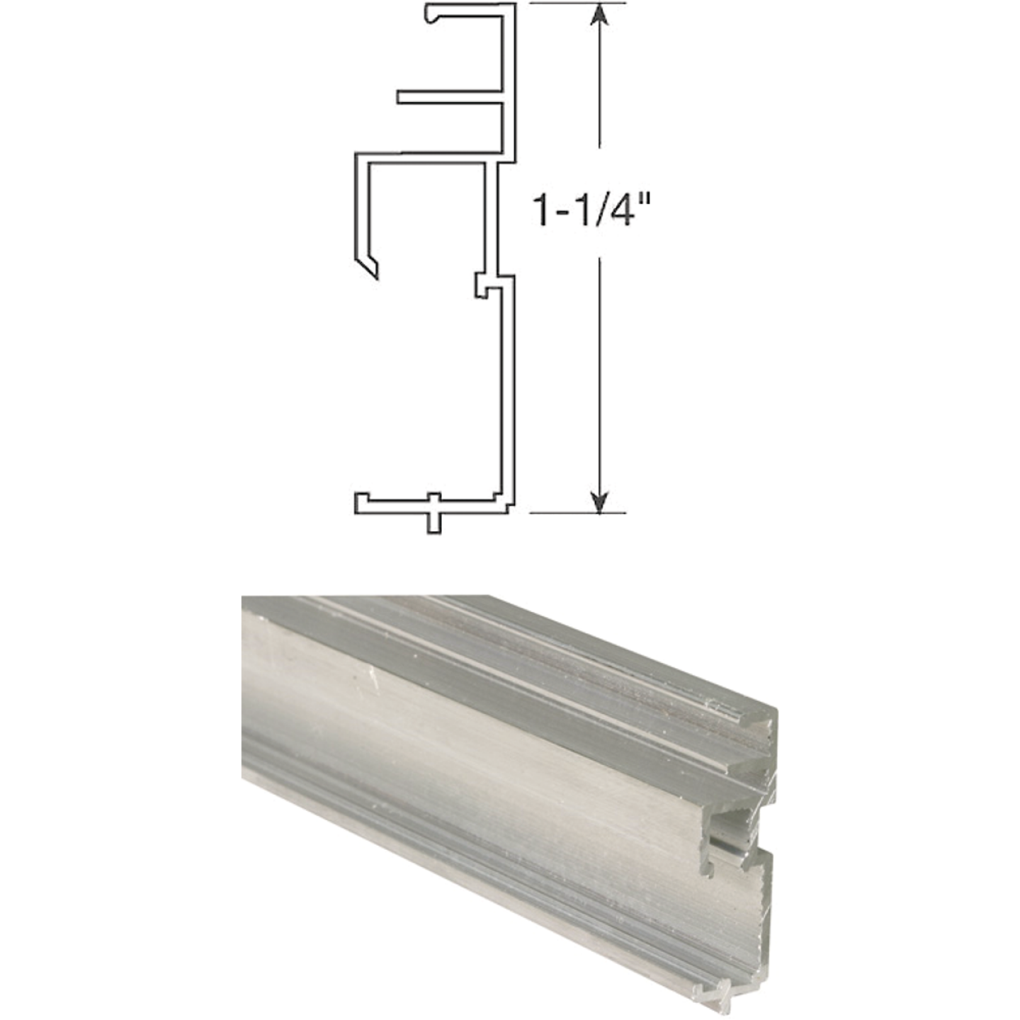 Prime-Line Make-2-Fit 1-1/4 x 72 Mill Aluminum Triple Track Screen Frame Image 1