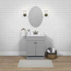 Zenith Zenna Home Cool Gray 24 In. W x 35 In. H x 18 In. D Shaker Vanity with White Cultured Marble Top Image 4