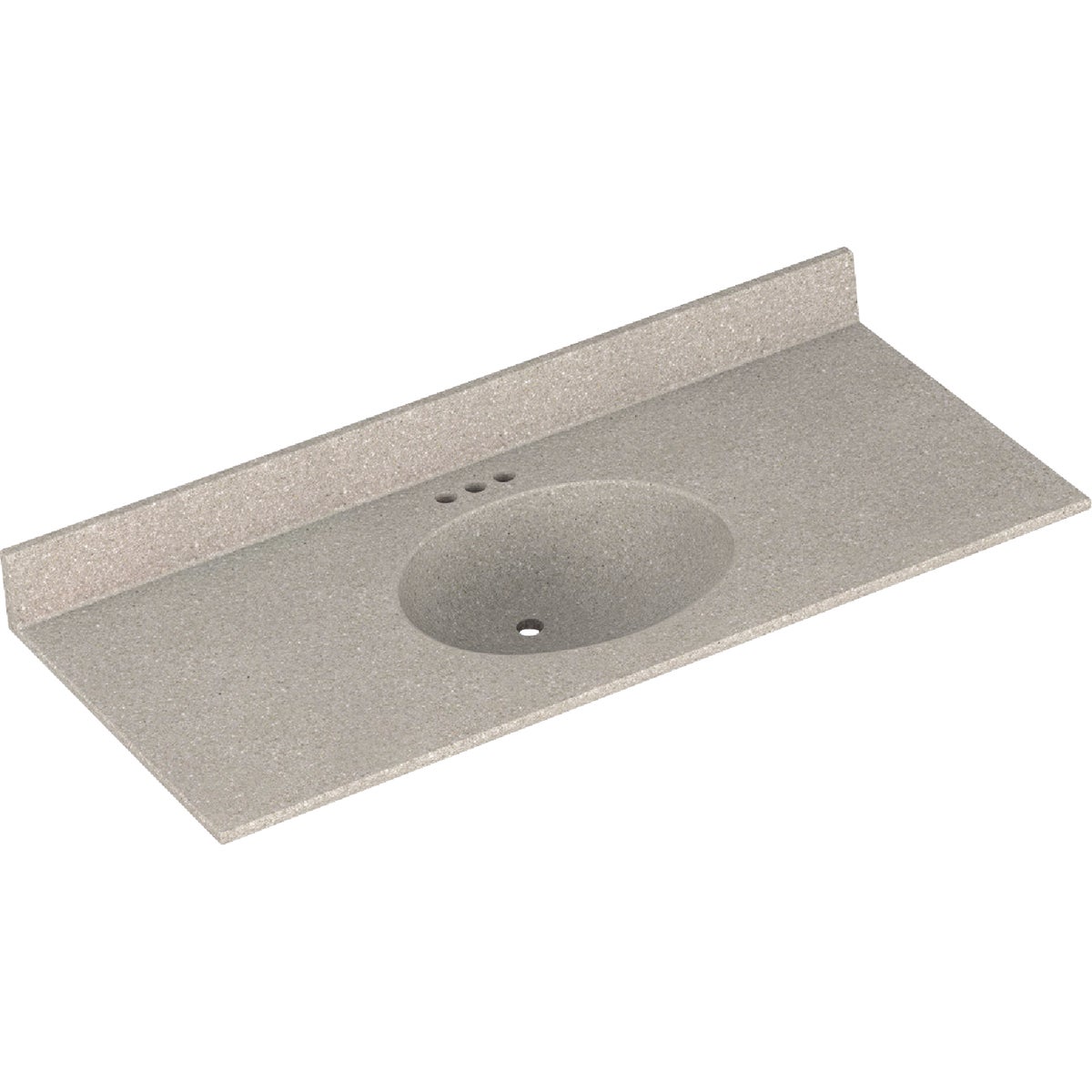 Bertch Oasis 49 In. x 22 In. Cast Polymer Starlight Vanity Top with Oval Bowl Image 1