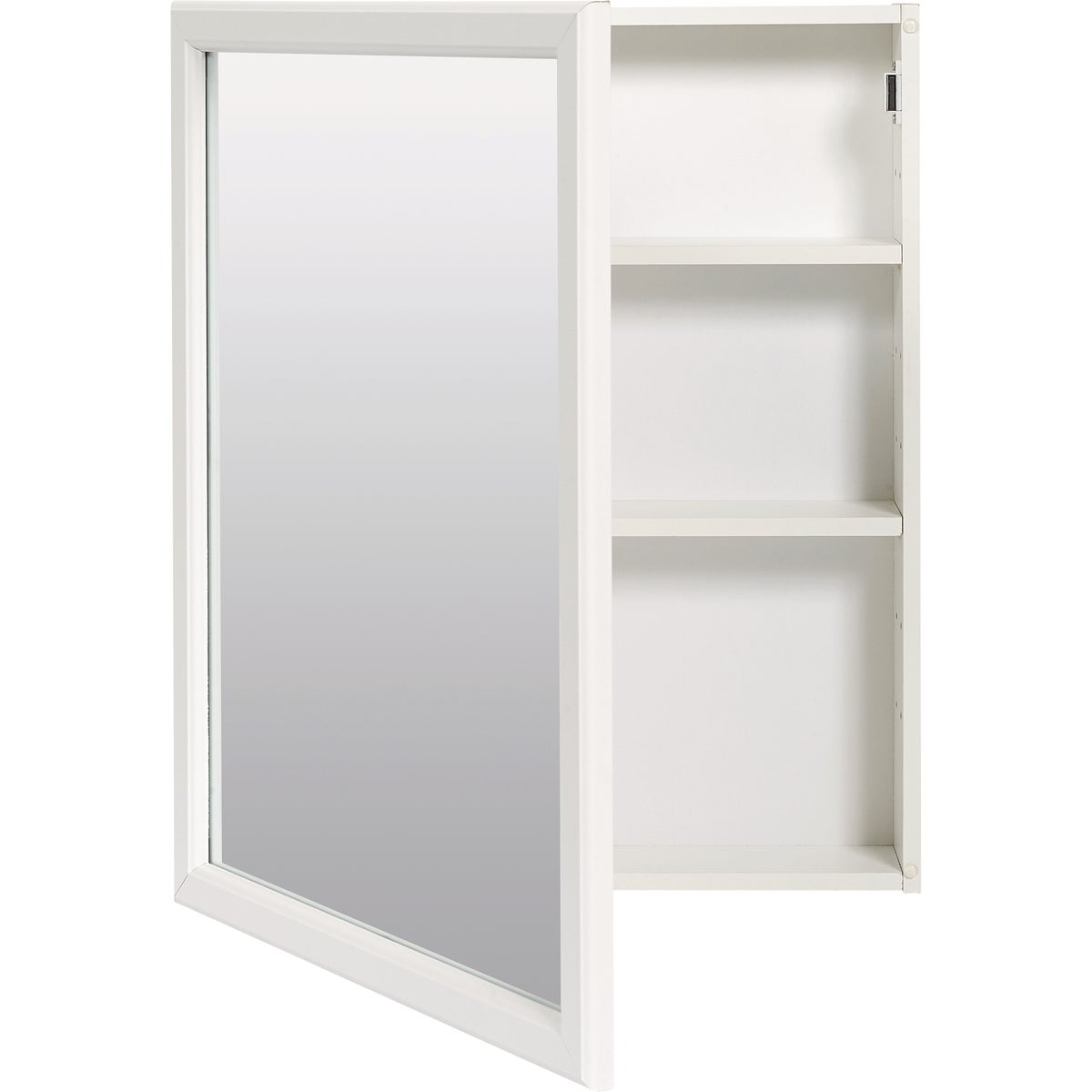 Zenna Home White 20 In. W. x 25 In. H. x 4.5 In. D. Single Mirror Surface Mount Framed Medicine Cabinet Image 4