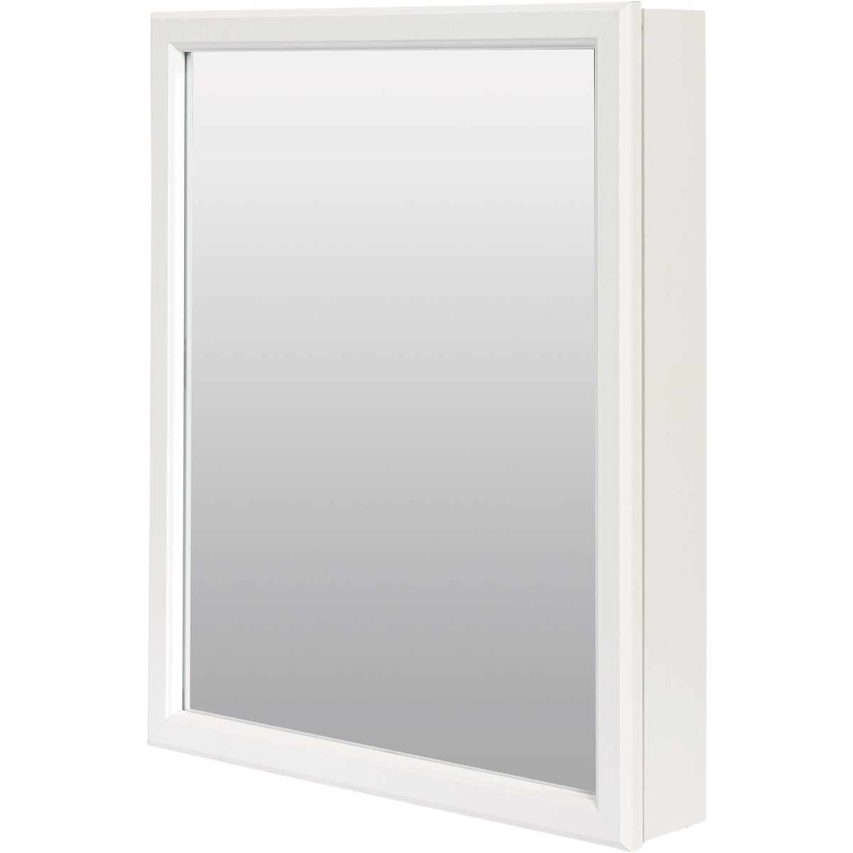 Zenna Home White 20 In. W. x 25 In. H. x 4.5 In. D. Single Mirror Surface Mount Framed Medicine Cabinet Image 1