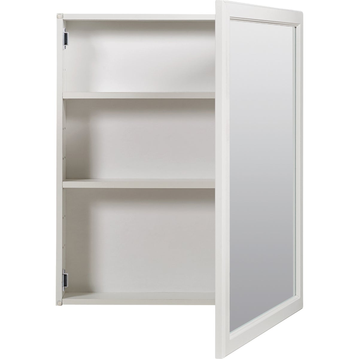Zenna Home White 20 In. W. x 25 In. H. x 4.5 In. D. Single Mirror Surface Mount Framed Medicine Cabinet Image 5