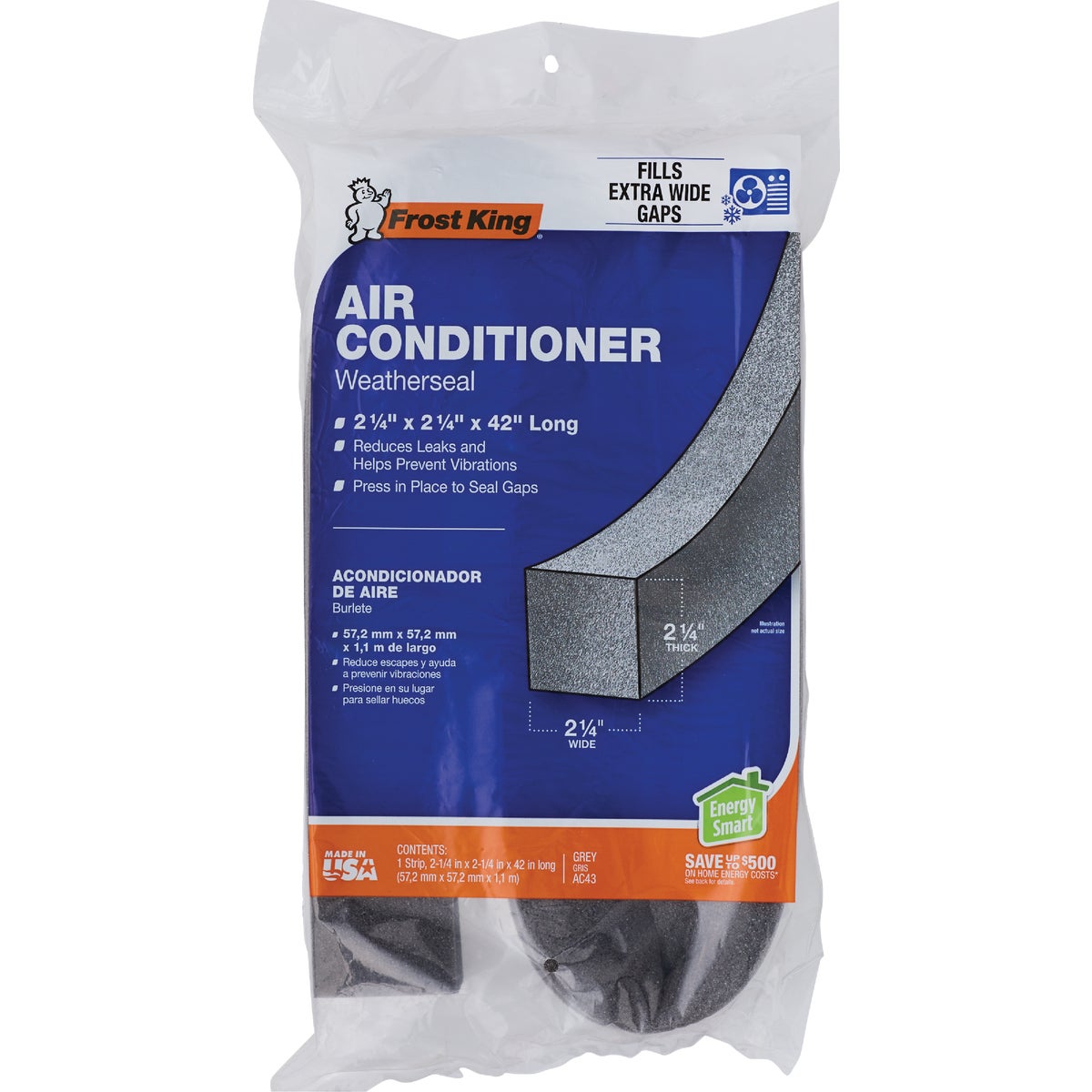 Frost King 42 In. x 2-1/4 In. x 2-1/4 In. Air Conditioning Weatherstrip Image 2