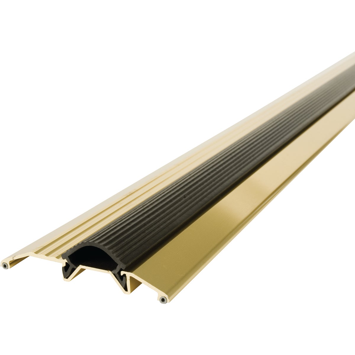 M-D Building Products 3-3/4 In. x 3/4 In. x 36 In. Brite Gold Aluminum and Vinyl Heavy-Duty Low-Profile Threshold