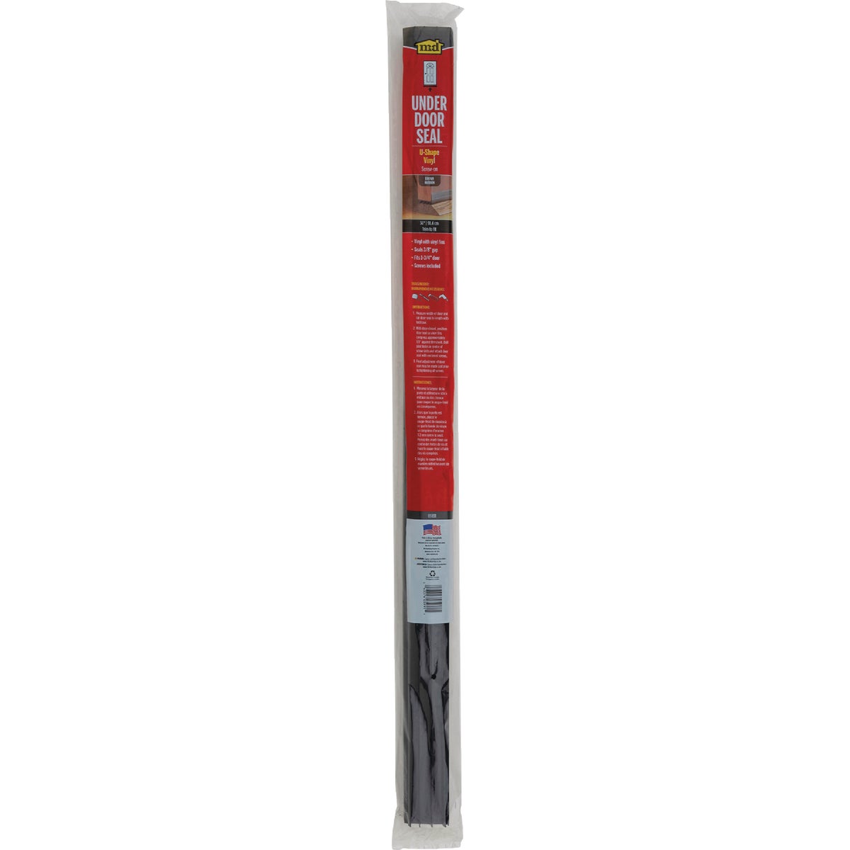 M-D Building Products 2 In. W. x 1.125 In. H. x 36 In. L. Vinyl Brown Door Bottom Image 5