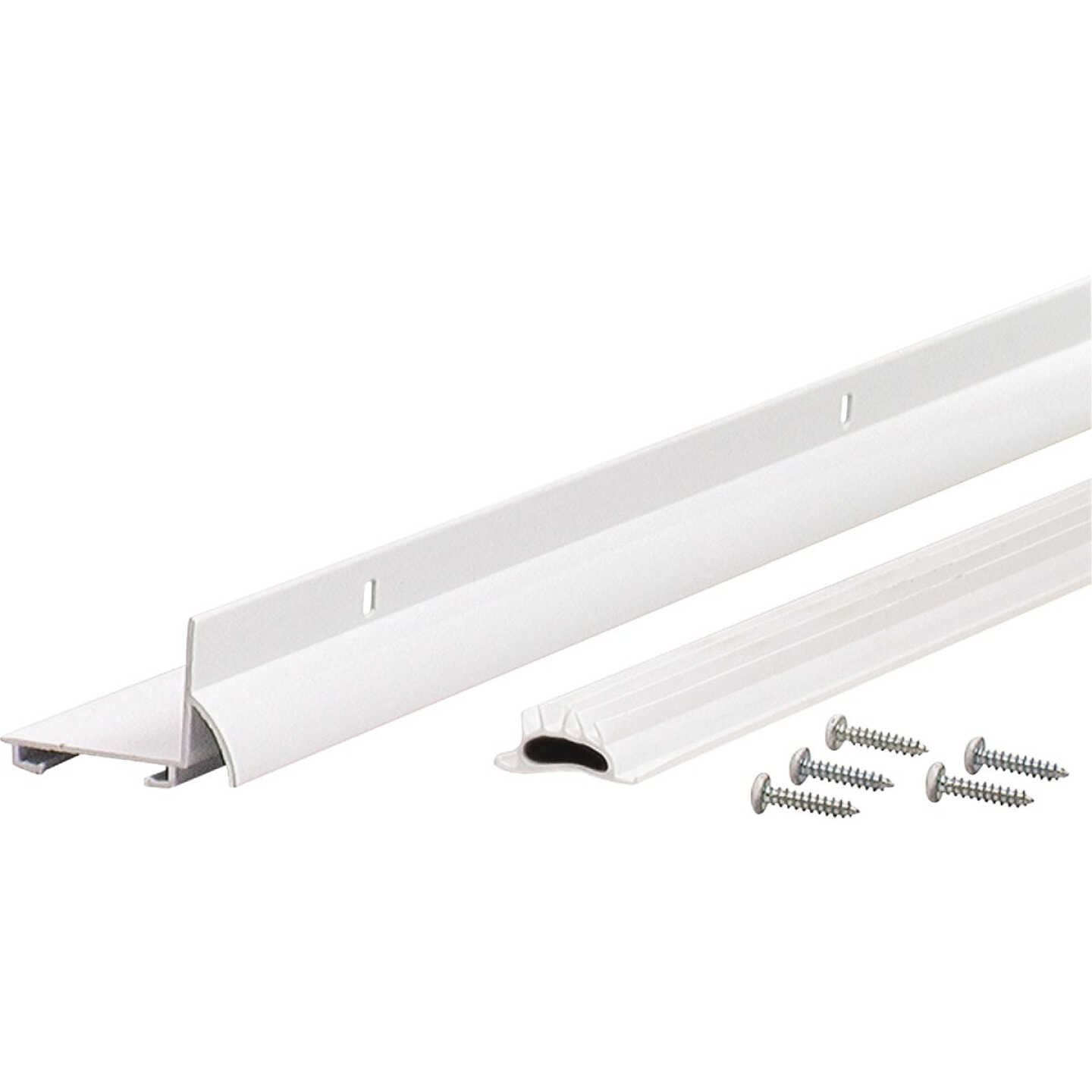M-D Building Products Ultra 1.75 In. W. x 1.625 In. H. x 36 In. L. Aluminum White Door Bottom Image 1