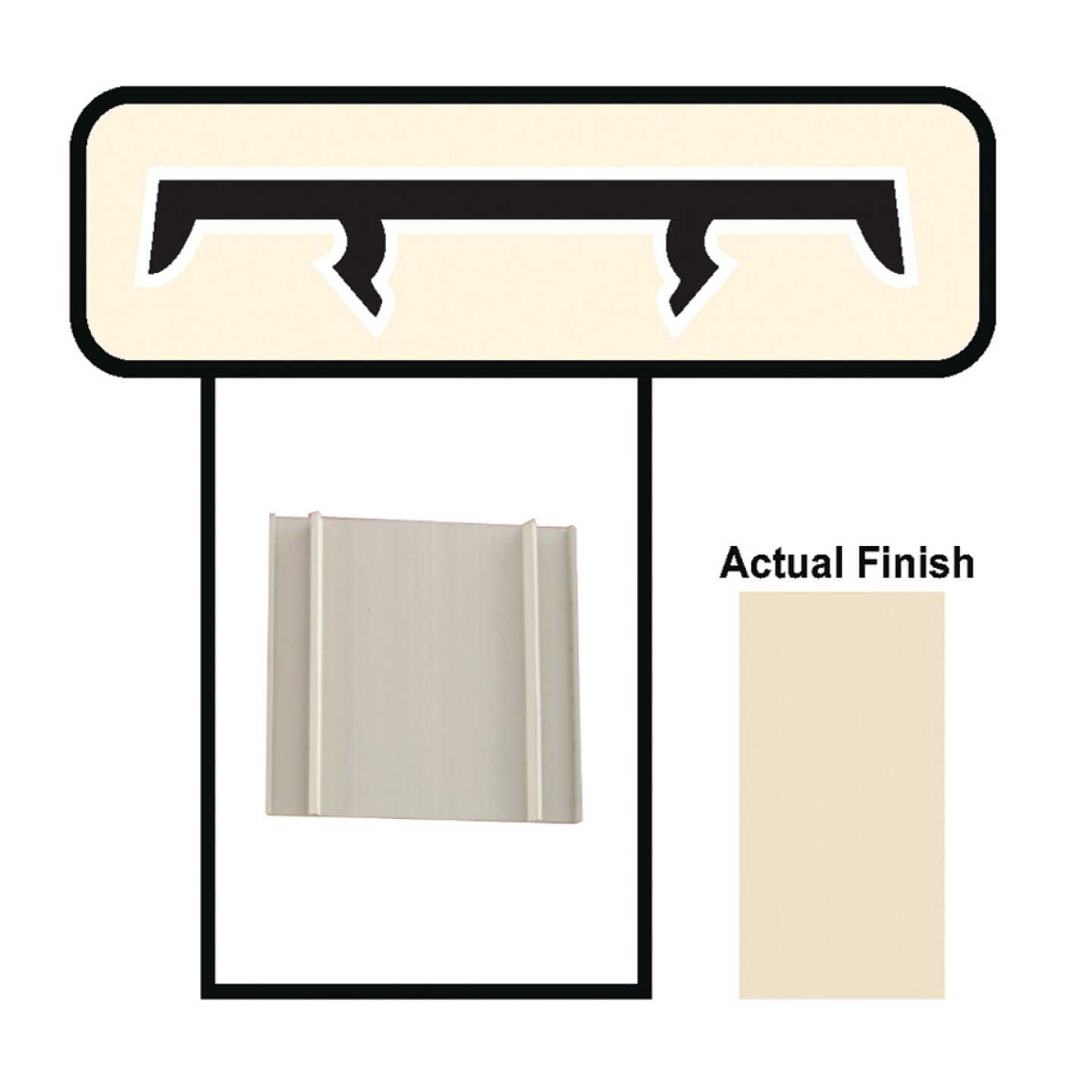 Screen-Tight 3-1/2 In. W. x 8 Ft. L. Beige Vinyl Cap Component Image 1