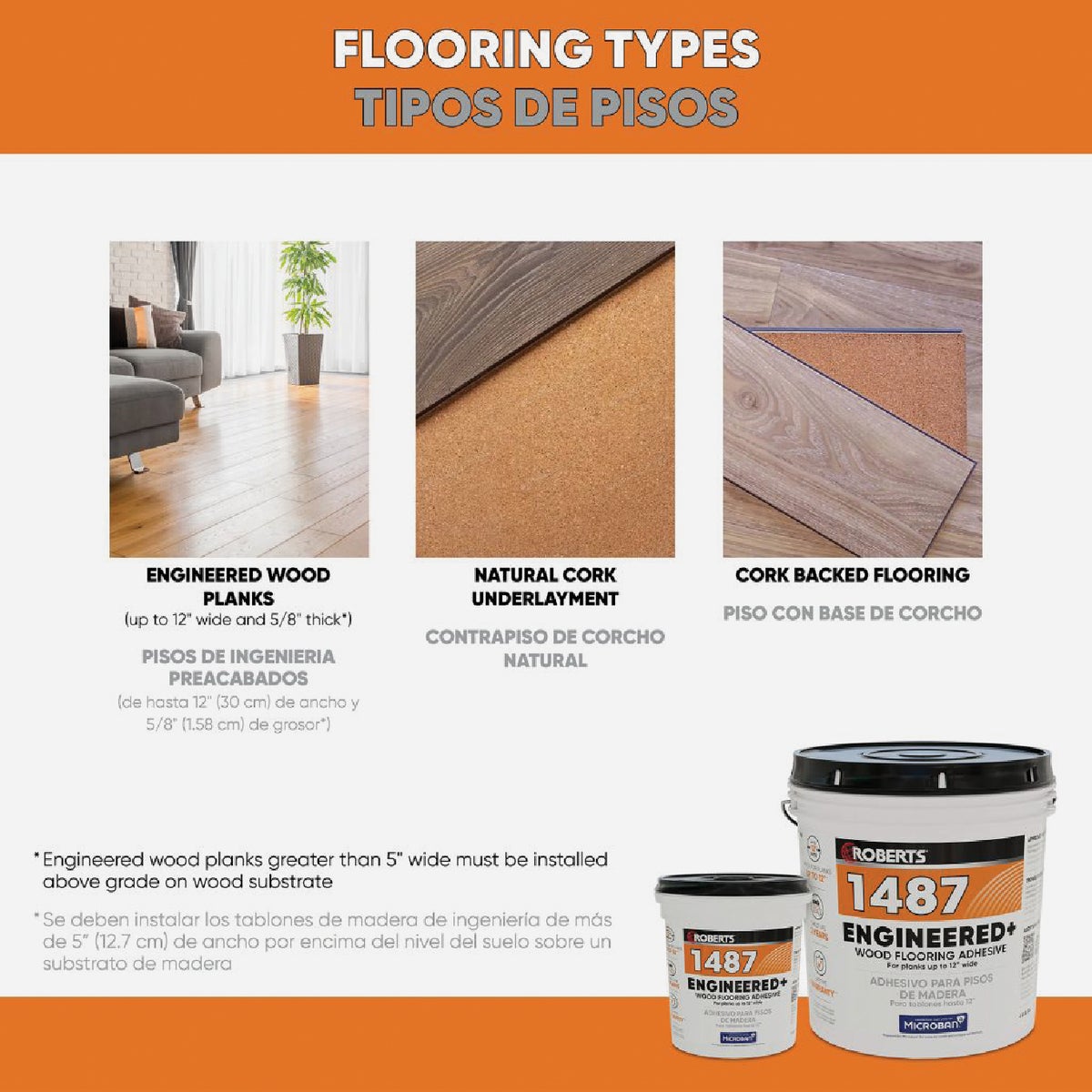 Roberts 1487 Engineered+ Wood Flooring Adhesive, 1 Gal. Image 3