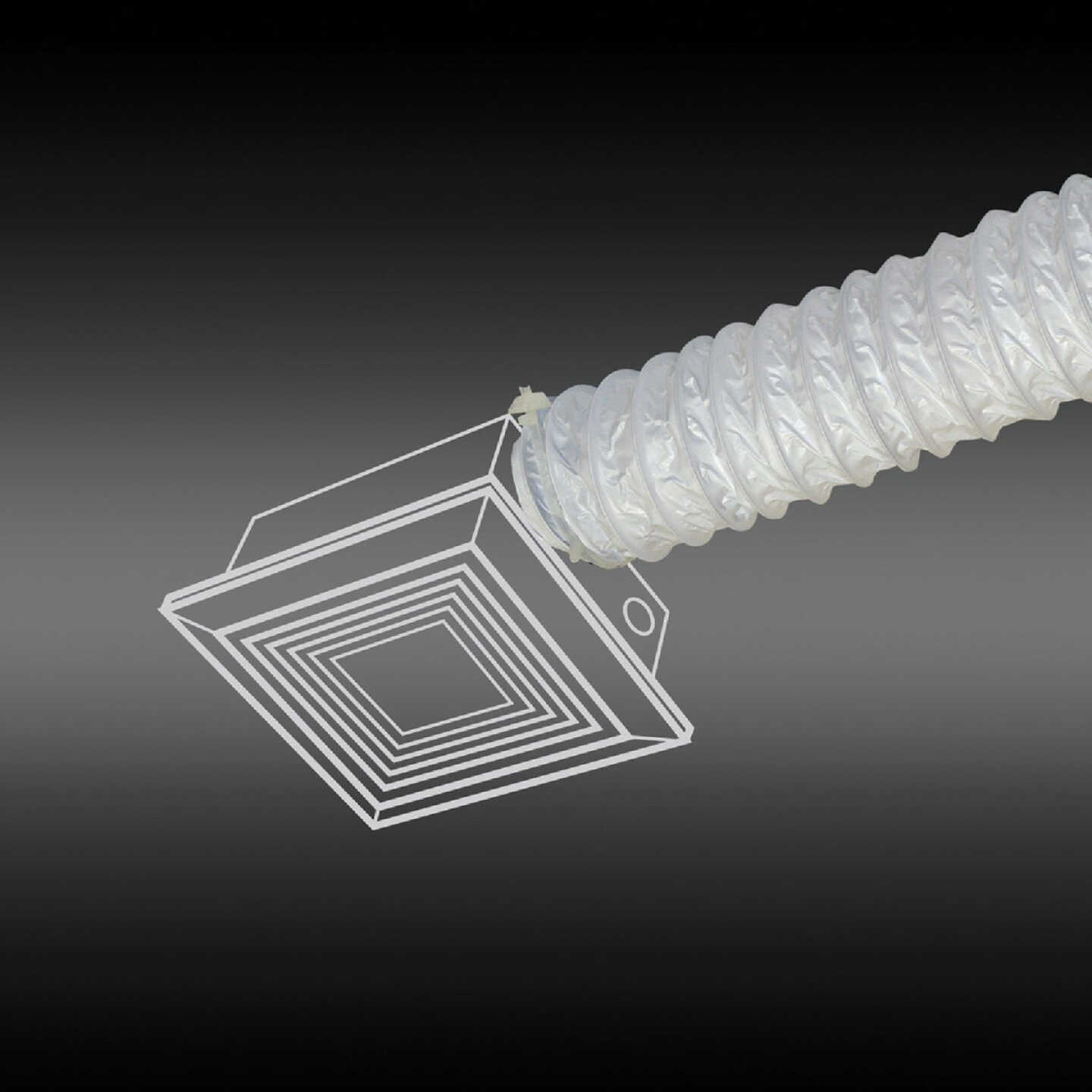 Dundas Jafine 4 In. Dia x 20 Ft. L White Vinyl Flexible Ducting Image 2