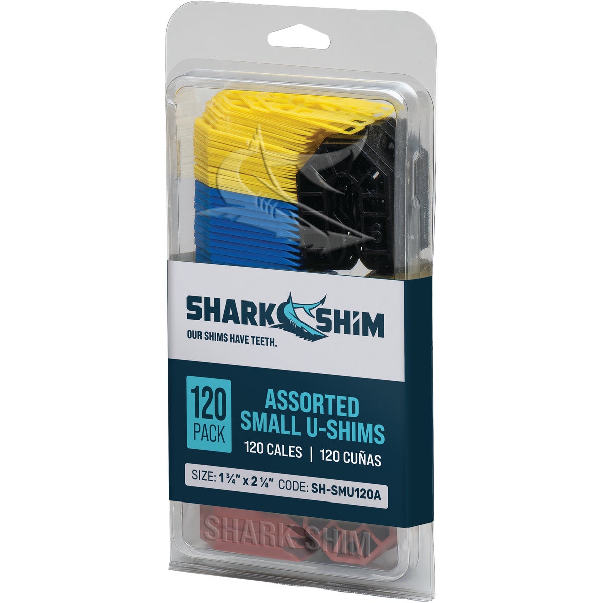 Shark Shim 2-3/16 In. L Polypropylene Small U Shim, Assorted Thicknesses (120-Count)