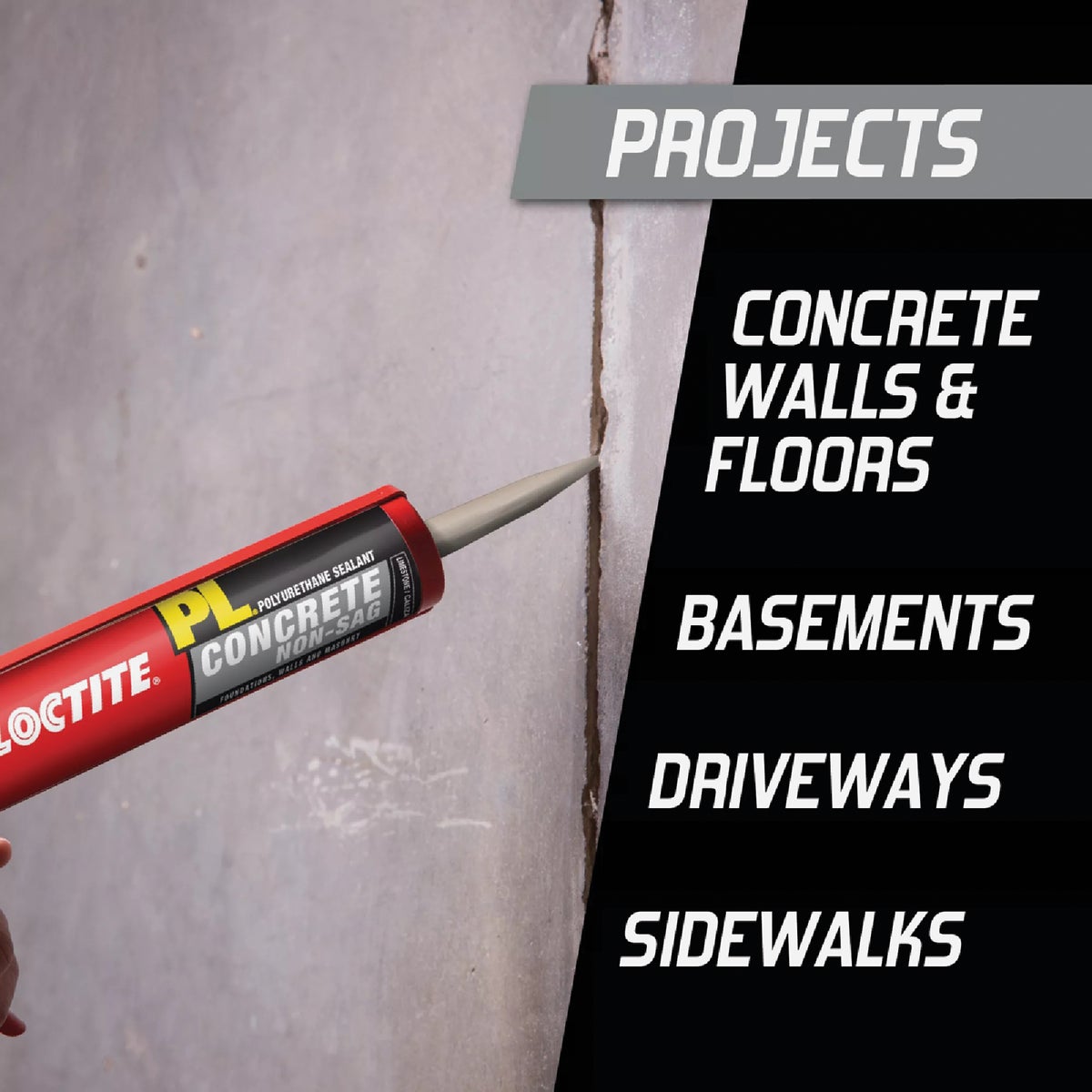 Loctite PL 10 Oz. Concrete Non-Sag Limestone Polyurethane Sealant Image 4