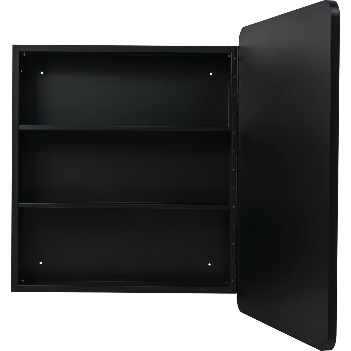 Zenna Home Designer Series Black 24 In. W x 30 In. H x 5 In. D Single Mirror Surface/Recess Mount Rectangle Medicine Cabinet Image 4
