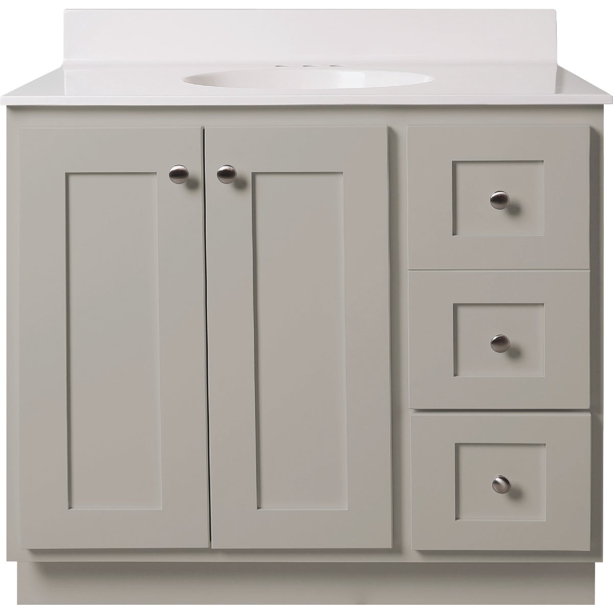 Bertch Storage Solutions 36 In. W x 34-1/2 In. H x 21 In. D Harbor Vanity Base without Top, 3 Door/1 Drawer