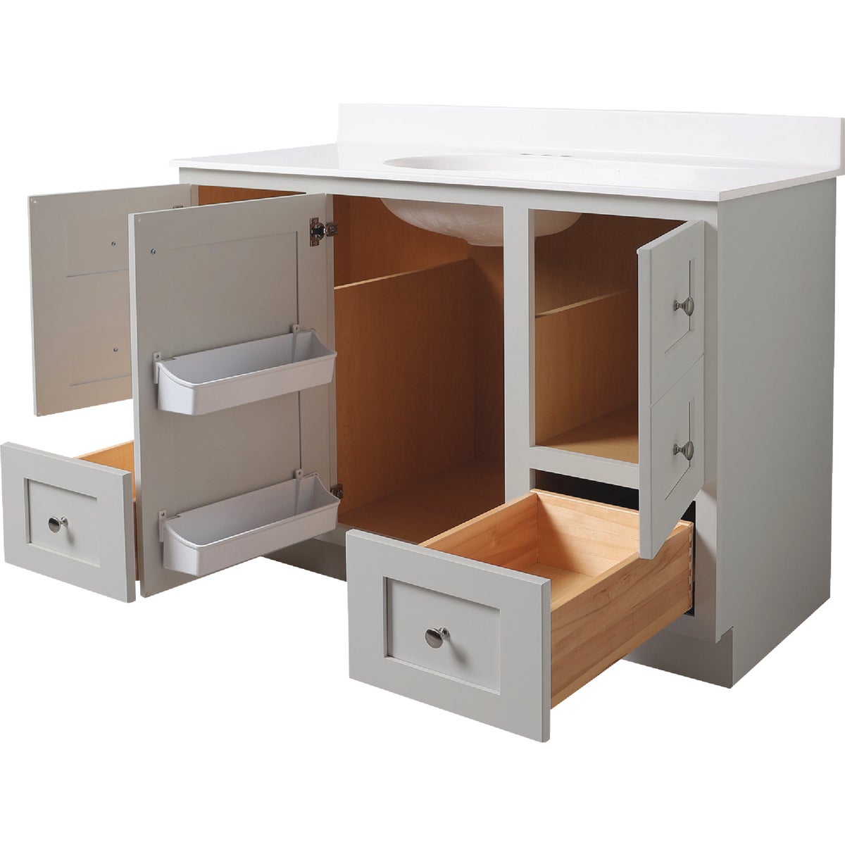 Bertch Storage Solutions 48 In. W x 34-1/2 In. H x 21 In. D Harbor Vanity Base without Top, 3 Door/2 Drawer Image 2