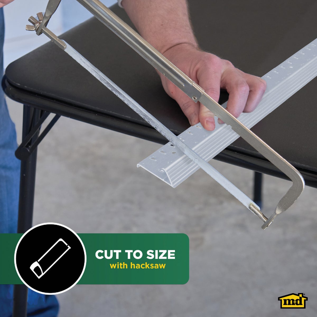 M-D Building Products Silver 1-3/8 In. x 6 Ft. Aluminum Carpet Gripper Image 4