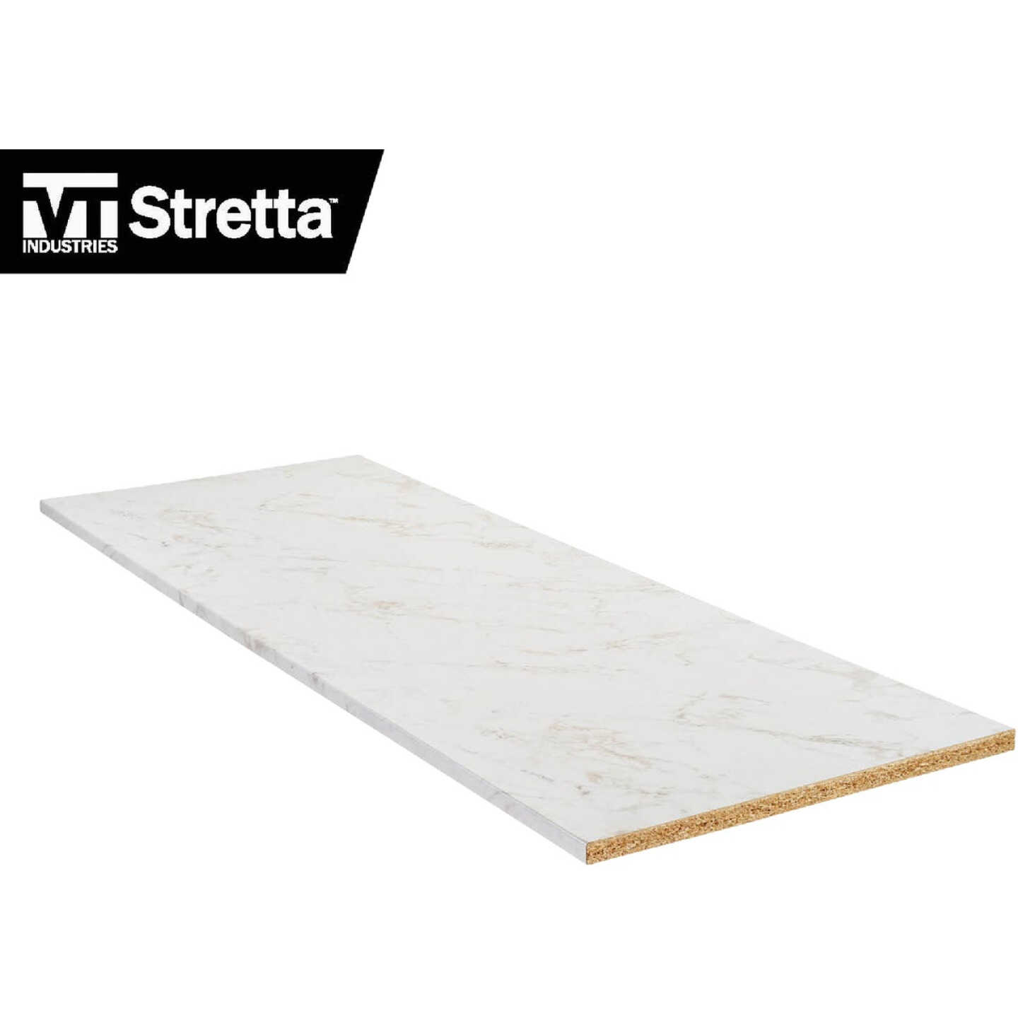 VT Industries Stretta 8 Ft. Laminate White Marble Countertop Image 6