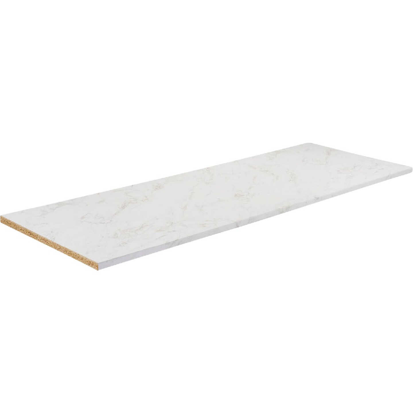 VT Industries Stretta 8 Ft. Laminate White Marble Countertop Image 1