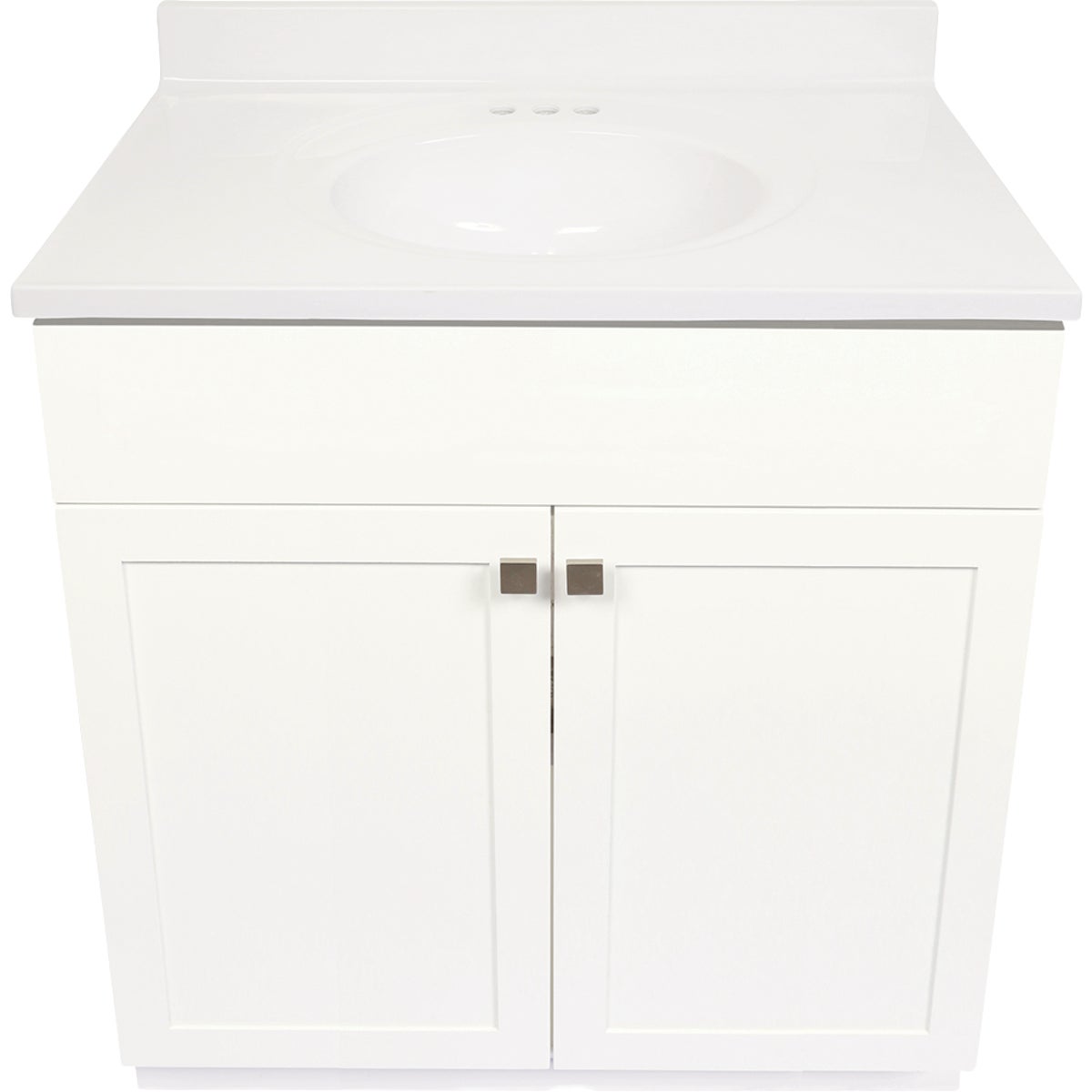 Modular Charleston White 36 In. W x 21 In. D x 34-1/2 In. H  Vanity with White Cultured Marble Top