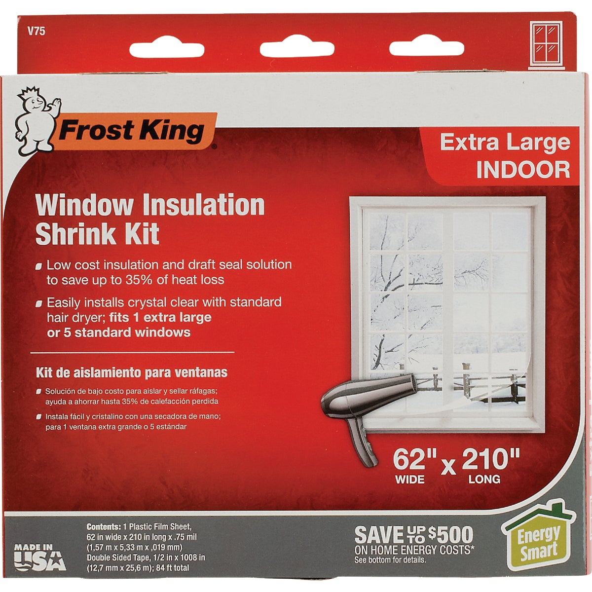 Frost King 62 In. x 210 In. Indoor Shrink Film Window Kit