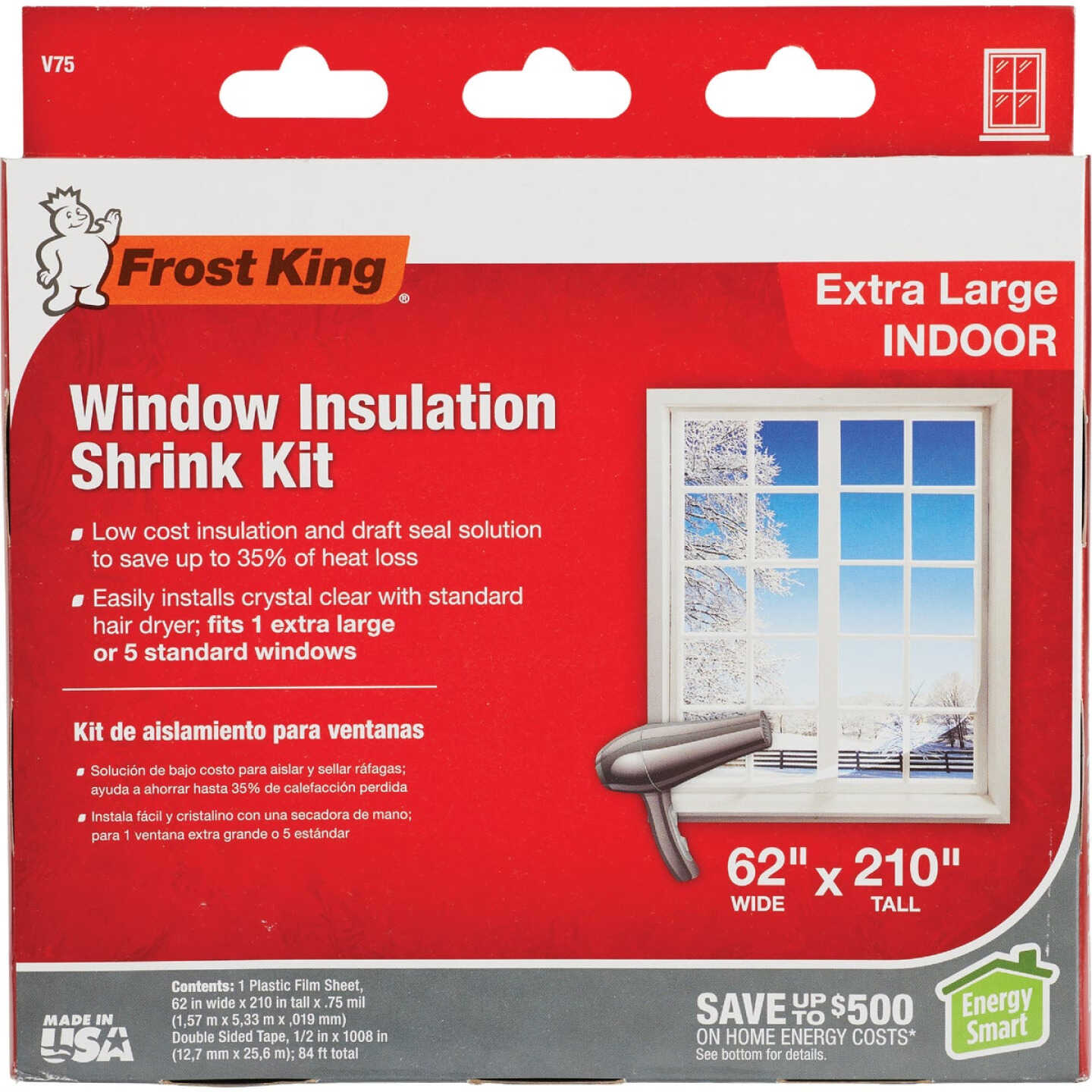 Frost King 62 In. x 210 In. Indoor Shrink Film Window Kit Image 8