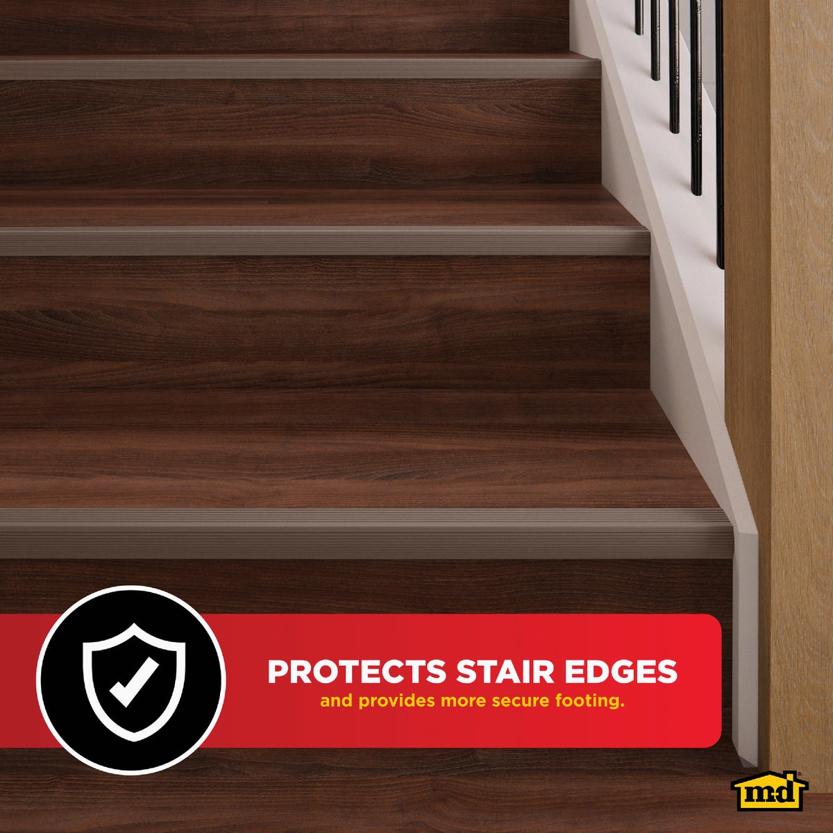M-D Building Products 36 In. Spice Aluminum CINCH Fluted Stair Edging Image 3