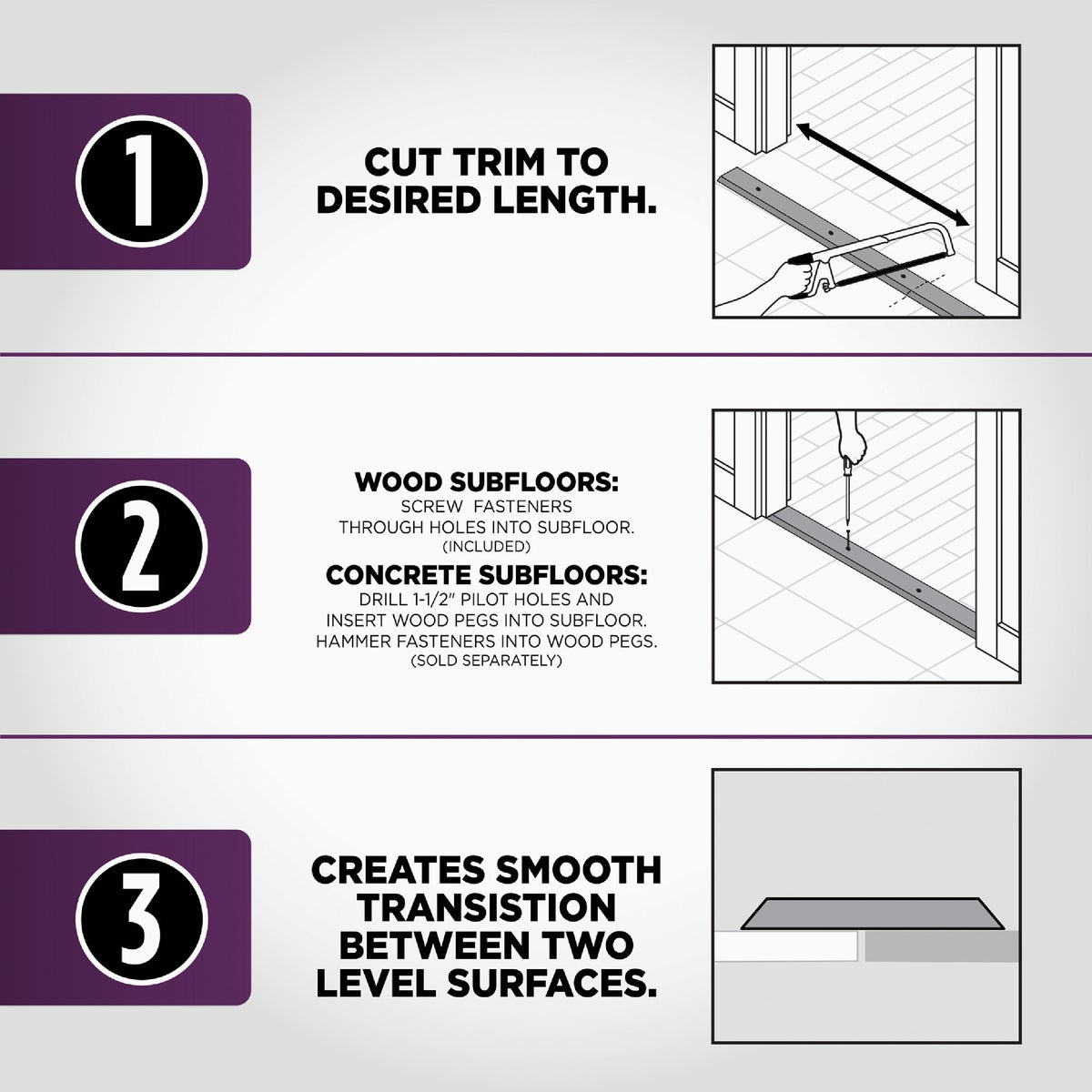 M-D Building Products 1-3/4 In. x 72 In. Unfinished Hardwood Seam Binder with Screws Image 6