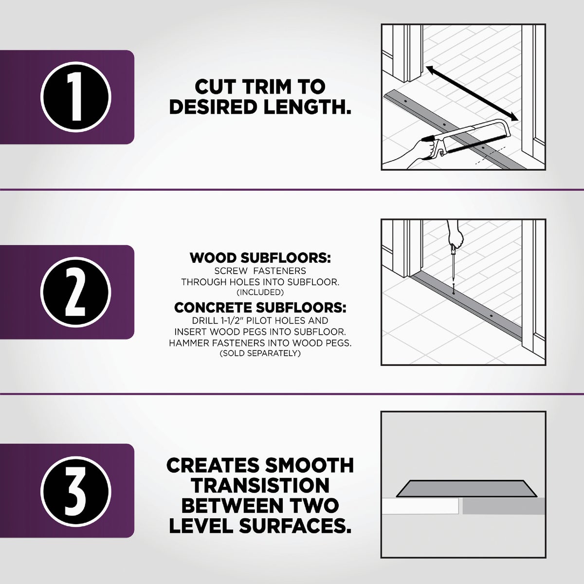 M-D Building Products 2-1/2 In. x 36 In. Unfinished Hardwood Seam Binder with Screws Image 6
