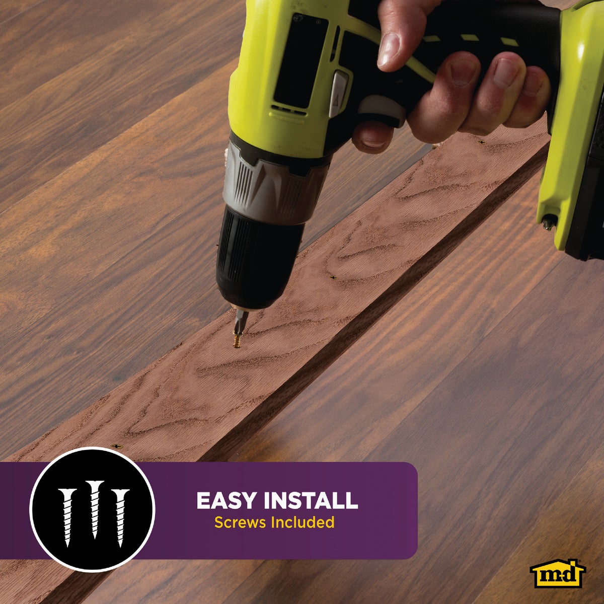M-D Building Products 5 in. x 72 in. Unfinished Hardwood Seam Binder with Screws Image 3