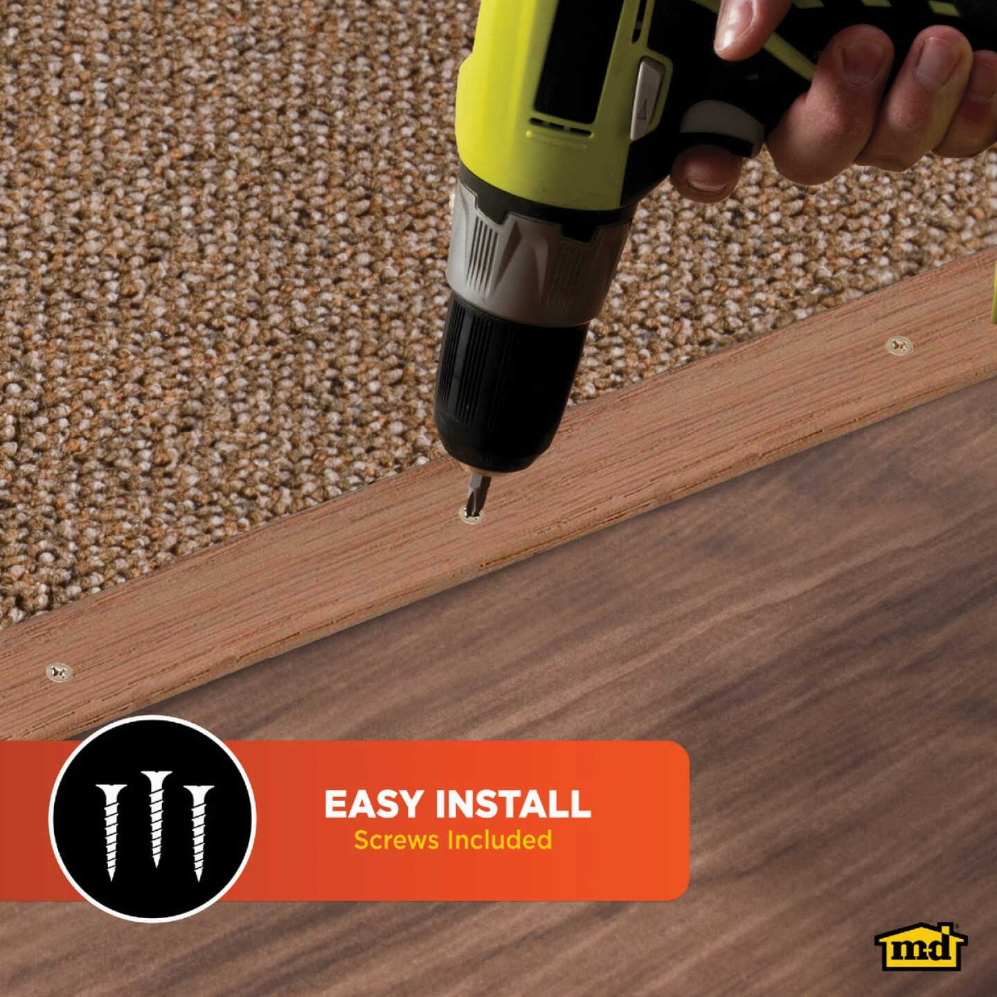 M-D Building Products 1 In. x 36 In. Unfinished Hardwood Reducer with Screws Image 7