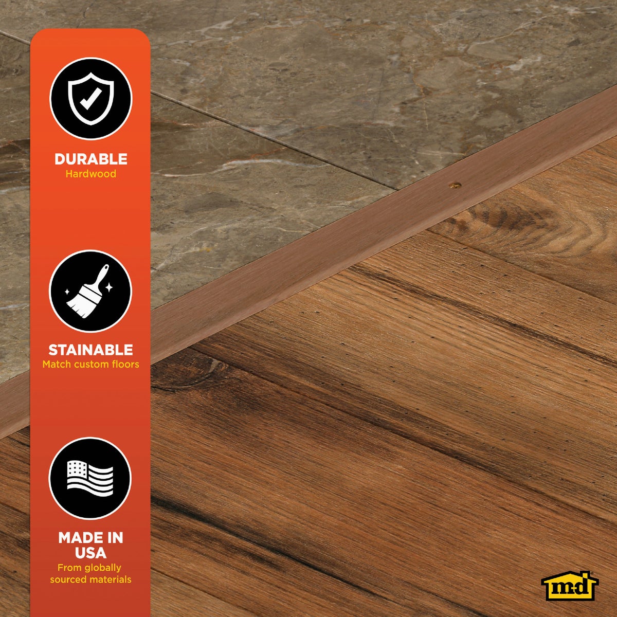 M-D Building Products 1-3/4 In. x 36 In. Unfinished Hardwood Reducer with Screws Image 5
