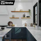 VT Industries Stretta 10 Ft. Laminate White Marble Countertop Image 2