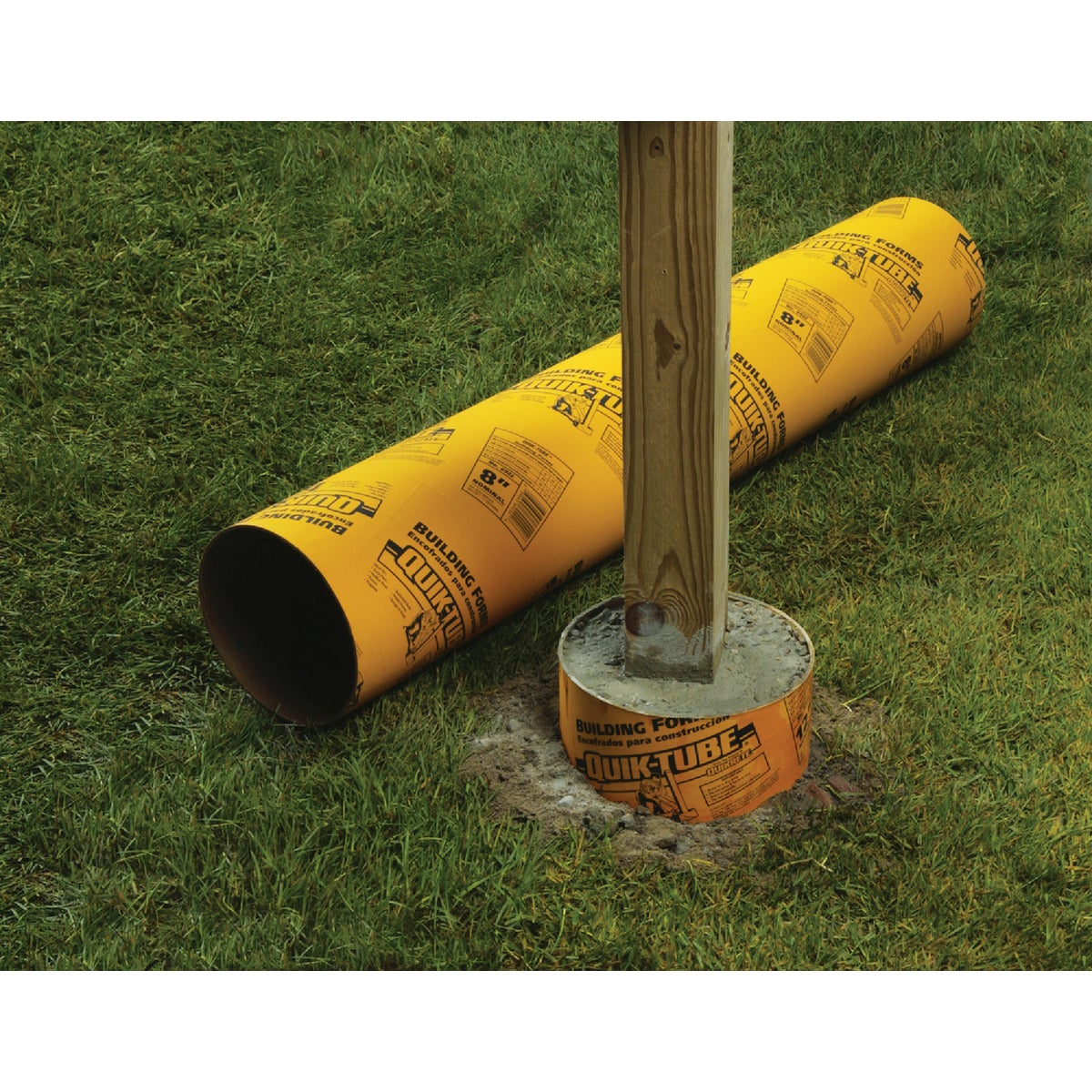 Quikrete Quik-Tube Rigid Fiber 8'' x 4' Concrete Form Tube Image 2