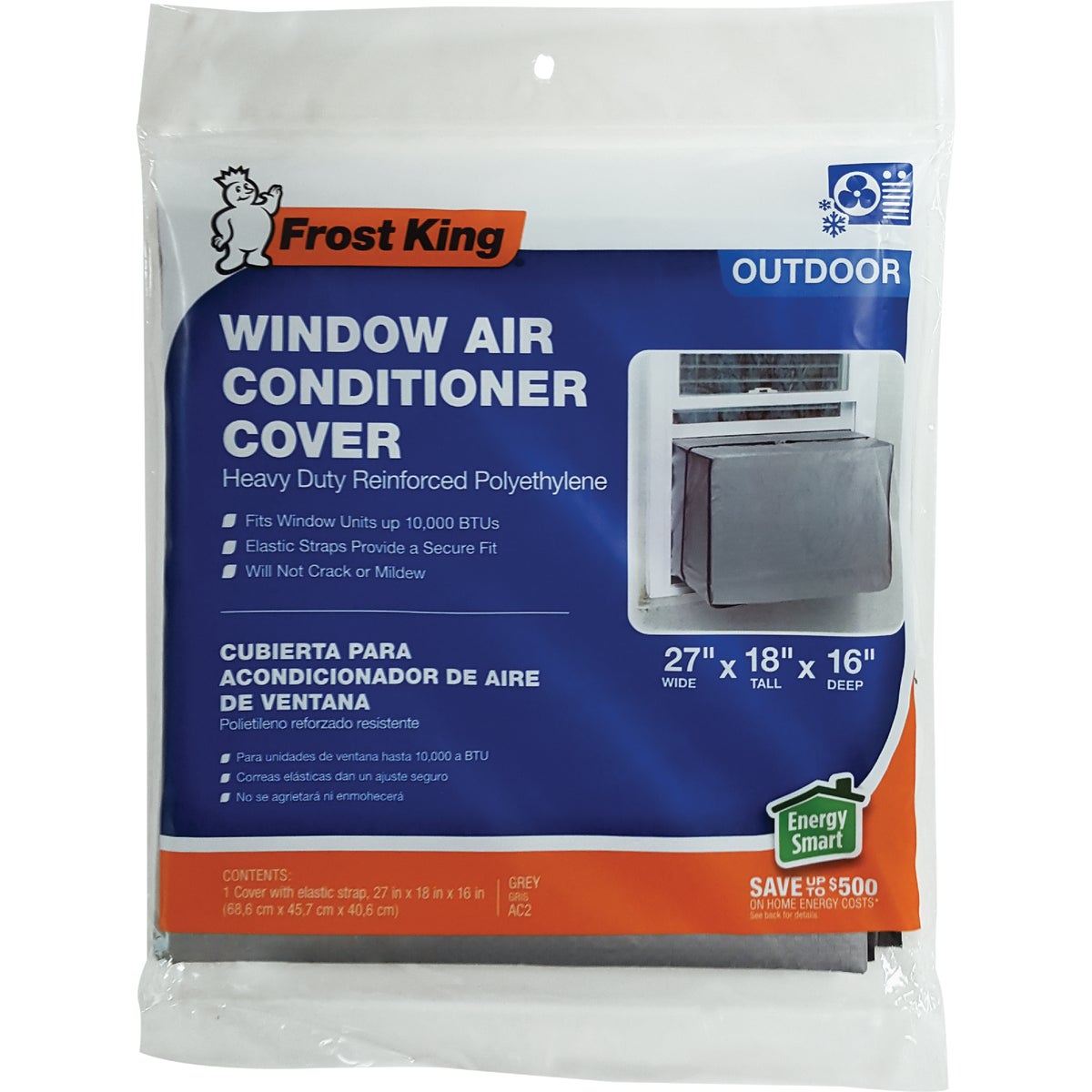 Frost King 18 In. x 27 In. x 16 In. 6 mil Rectangular Air Conditioner Cover Image 2