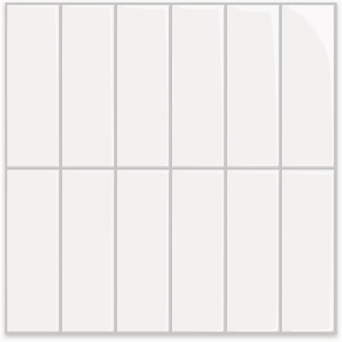 MSI 10 In. x 10 In. Gel Peel and Stick Wall Tile, Cirrus White Stax